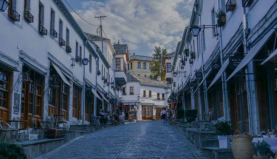 улица, Албания, дома